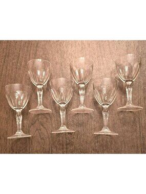 Vintage Cristal d'Arques Durand Washington Cordial Glasses Set of 6 JH1869